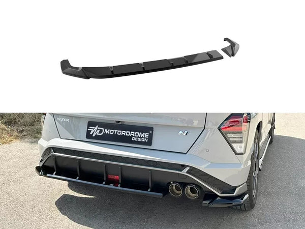 Motordrome Rear Splitter Diffuser Hyundai Kona N-Line Mk2 Glass Black