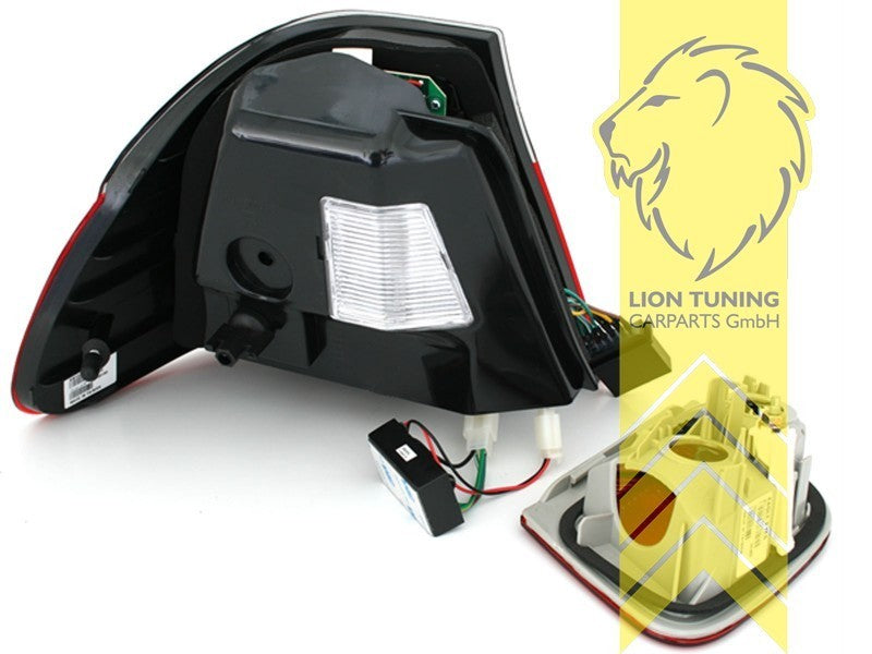 LT Pair LED REAR LIGHTS Tail Lamps Lightbar DRL BMW E46 sedan red white LHD