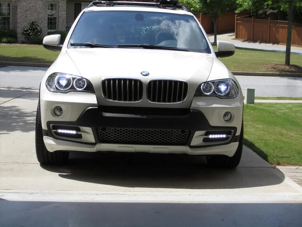 Xenon White 07-10 BMW X5 E70 Pre LCI 18W LED DRL Front Bumper Lights Marker Kit