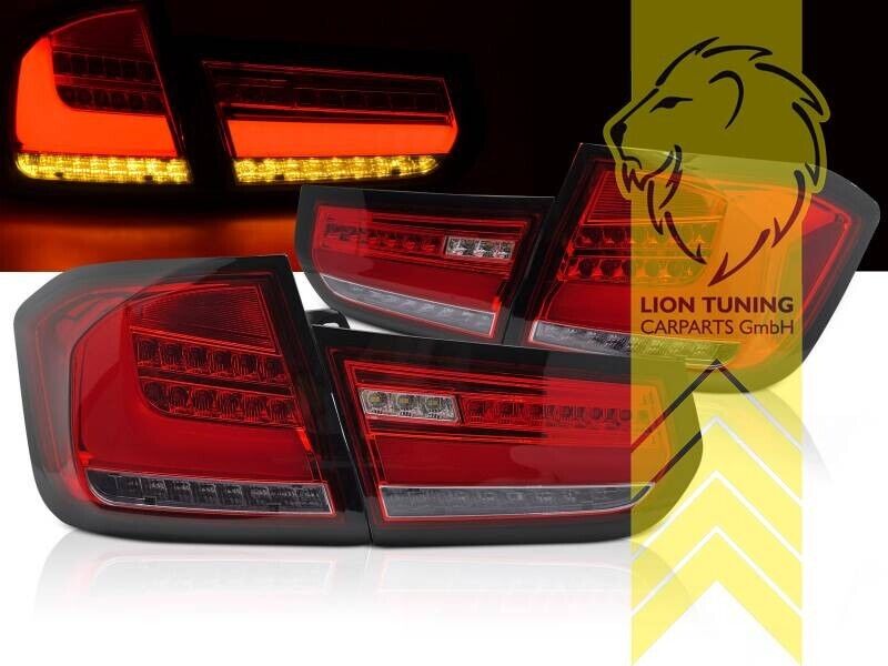 LT LED DRL Lightbar Rear Tail Lights BMW 3 Series F30 F35 11-15 red black LHD