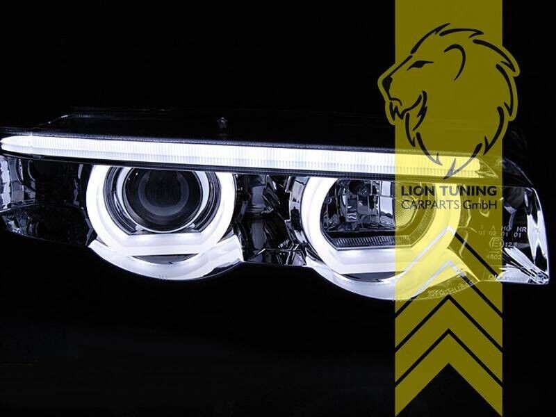 LT Pair LED DRL Halo Ring Lightbar Headlights BMW BMW E38 chrome 94-98 LHD