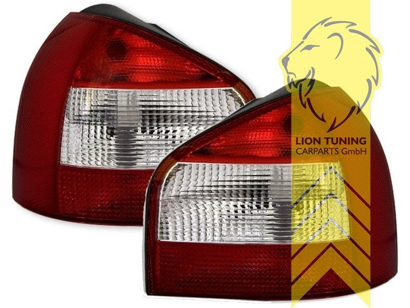 LT Halogen Rear Lights Tail Lamps Audi A3 8L red white chrome facelift look LHD