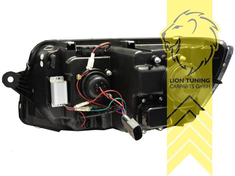 LT Pair LED DRL Halo Headlights VW T6 15-19 Bus Transporter Multivan chrome LHD