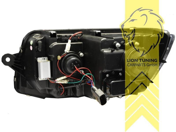 LT Pair LED DRL Halo Headlights VW T6 15-19 Bus Transporter Multivan chrome LHD