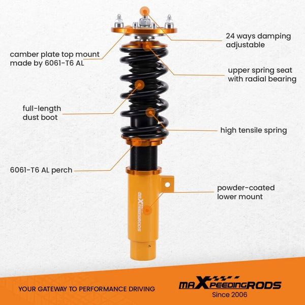 MXPR Performance Coilovers Lowering BMW 1 Series E82 E88 2008-2013 Coupe Cabrio