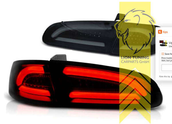 LT Pair LED DRL Rear lights Light Bar Seat Ibiza 6L 3 MK3 black smoke LHD