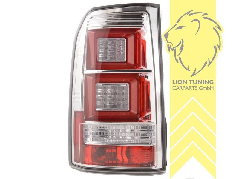 LT Pair LED Rear Lights Tail Land Rover Discovery 3 TAA white chrome 04-09 LHD