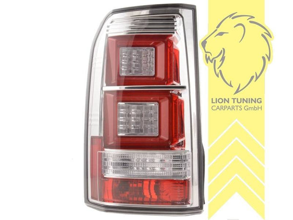 LT Pair LED Rear Lights Tail Land Rover Discovery 3 TAA white chrome 04-09 LHD