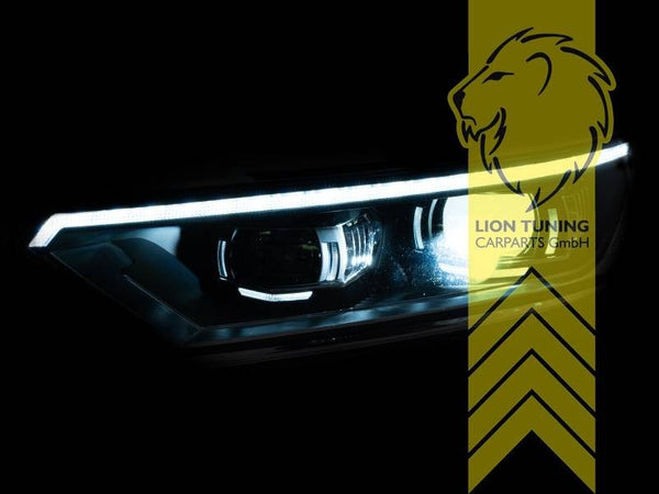LT Pair Aftermarket LED DRL Lightbar Headlights VW Passat 3G B8 14-19 black LHD
