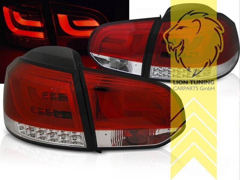 LT Pair LED DRL Lightbar REAR LIGHTS Tail VW Golf 6 MK6 08-13 red white LHD