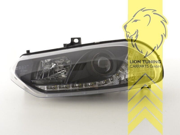 LT LED DRL Halo Lightbar Headlights Alfa Romeo 156 Limo Sportwagon black LHD