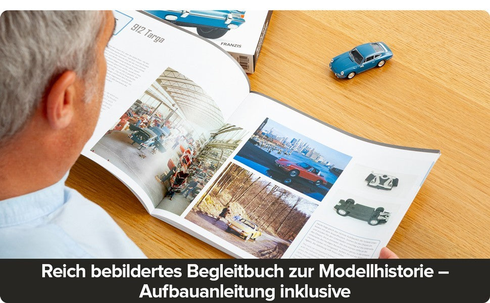 FRANZIS Porsche 911 Blue Collectable Advent Calendar Your Own Desk Model Kit