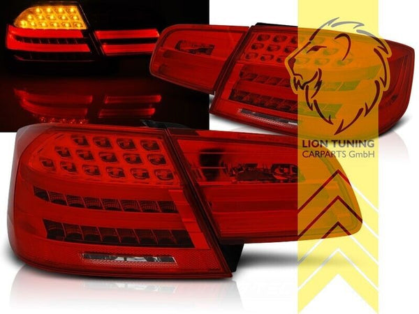 LT Pair LED Lightbar Rear Lights Tail Lamps BMW E92 Coupe red clear 06-10 LHD