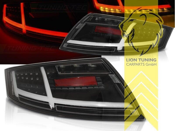 LT Pair LED DRL Lightbar Rear Lights Tail Lamps Audi TT 8J 06-14 black LHD