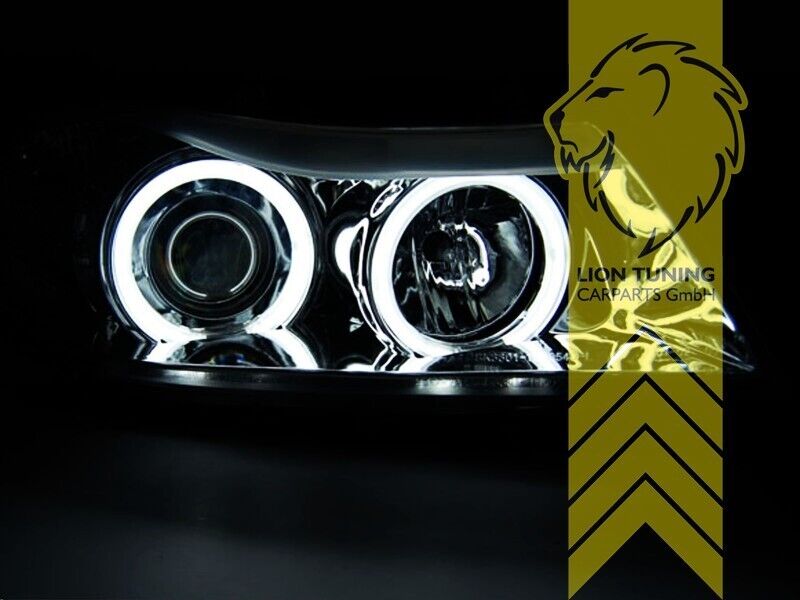 LT LED DRL Angel Eye Headlights BMW E90 Sedan E91 Touring chrome 05-08 LHD