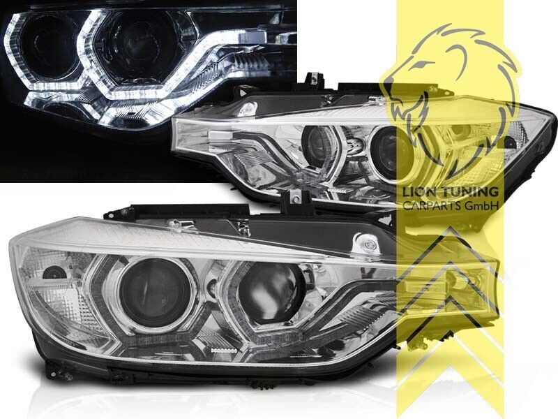 LT LED DRL H7 HALOGEN Hex Headlights BMW F30 Saloon F31 F35 Touring 11-15 LHD