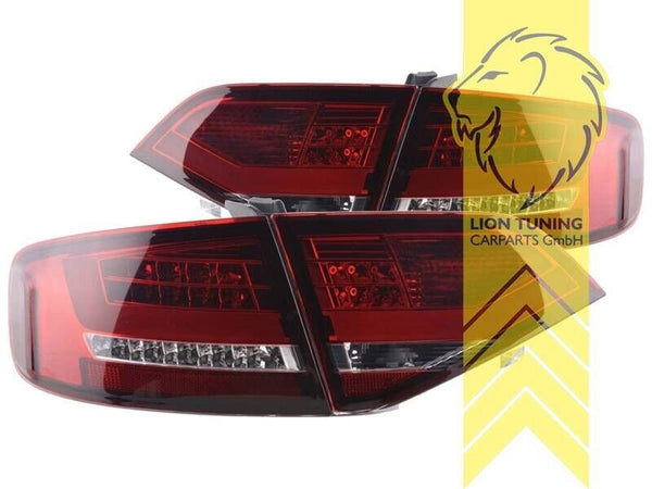 LT Pair LED REAR LIGHTS Lightbar DRL Audi A4 B8 8K sedan red 07-11 LHD