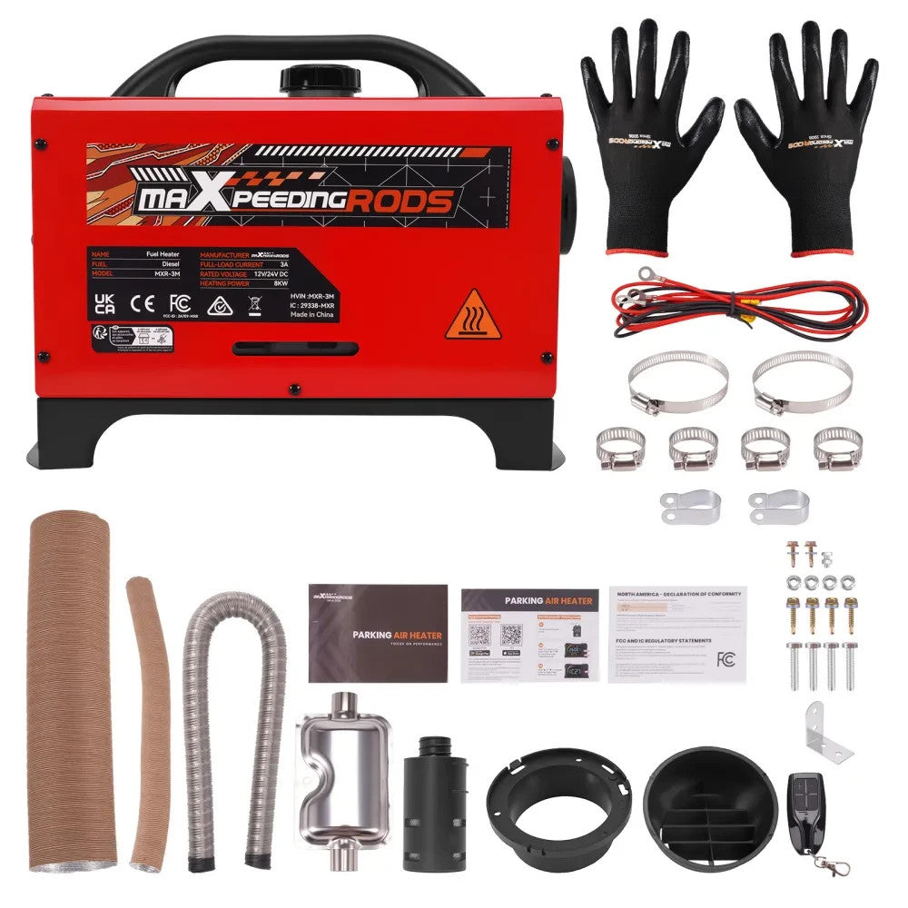 MXPR 8KW Air Diesel Heater App Remote Control Cars Truck Boats Wireless Startup