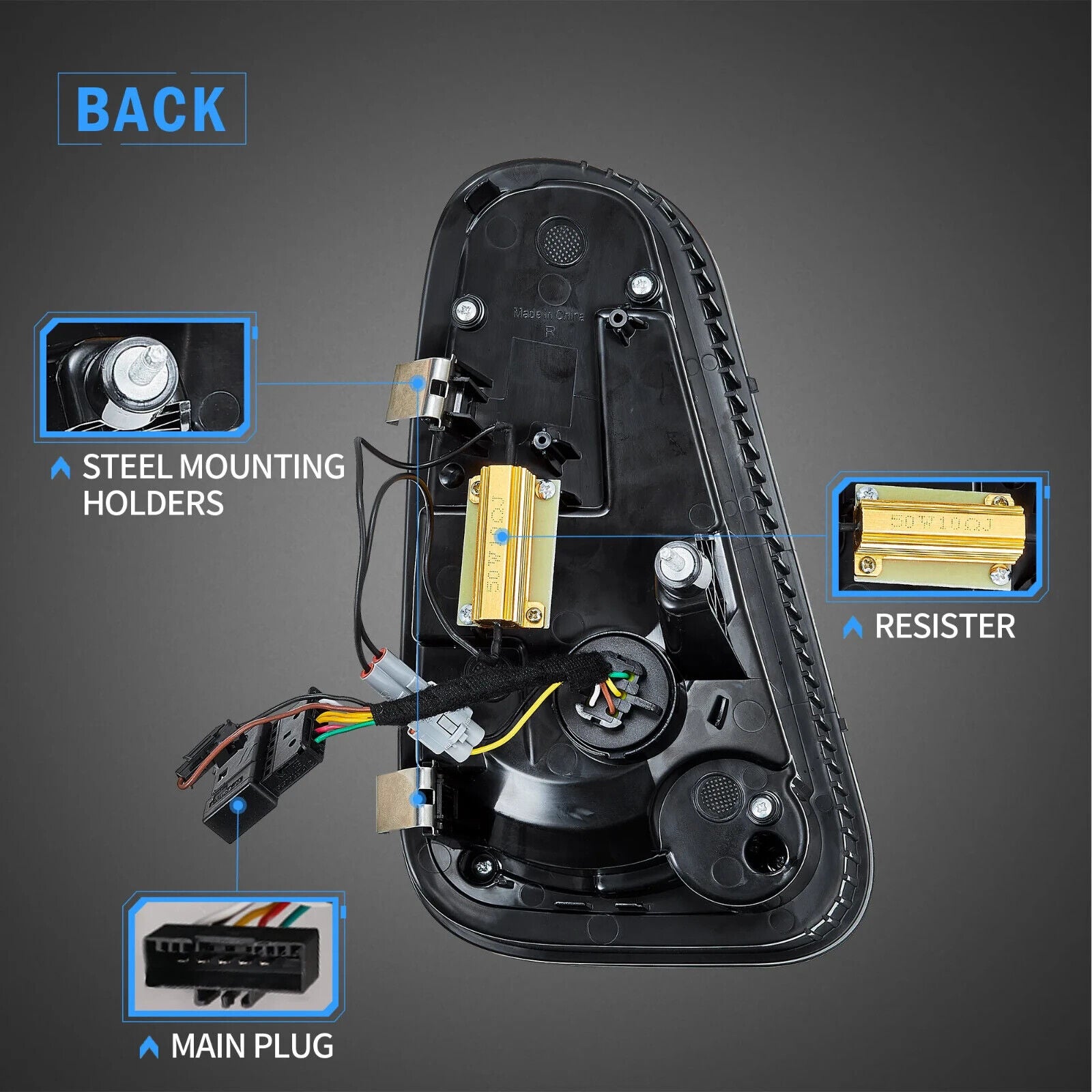 VLAND BMW Mini Cooper R50 R52 R53 2001-2006 LED Rear Tail Lights LHD ...