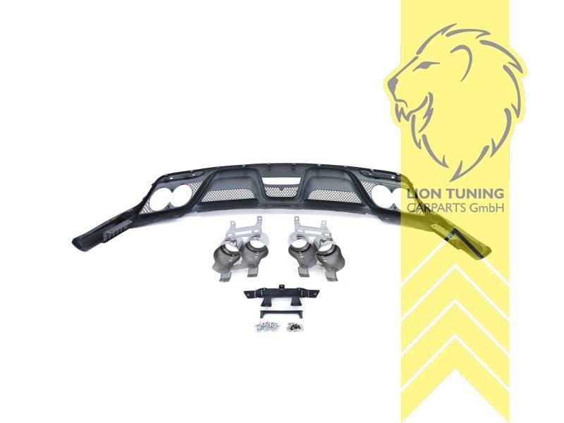 LT Rear Bumper Rear Diffusor black gloss Ford Mustang 6 + Shelby GT350 14-17