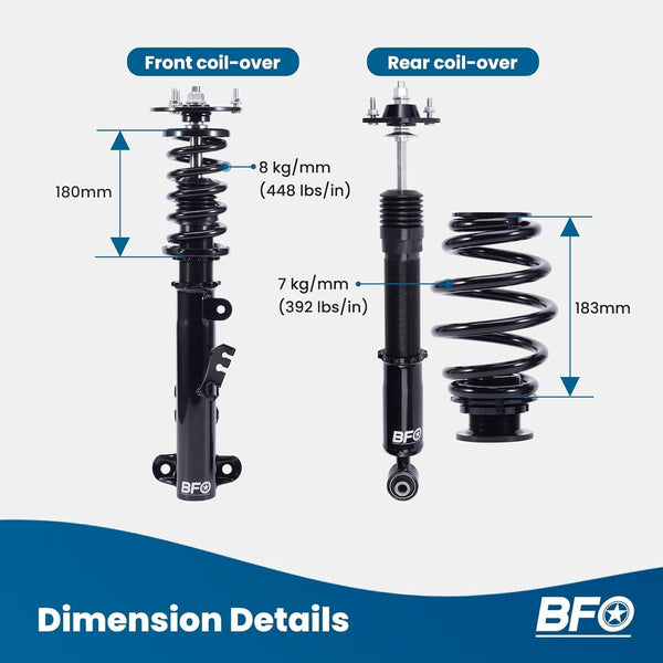 MXPR Coilovers Kit BMW 3 Series E36 Saloon 90-98 316 318 318 323 325 328 Coupe
