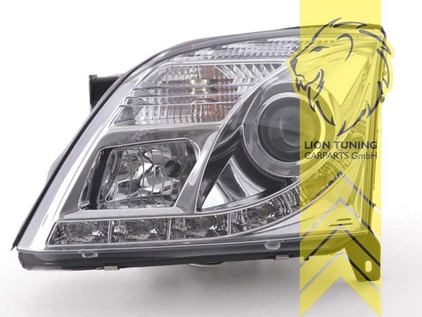 LT LED DRL Halo Ring Headlights Opel Vectra C notchback Caravan chrome 02-06 LHD