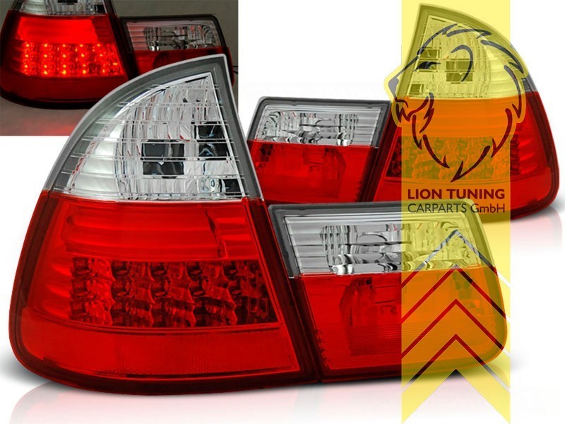 LT Pair Rear Lights Tail Lamps BMW E46 99-05 Touring + Facelift 3-Series red LHD