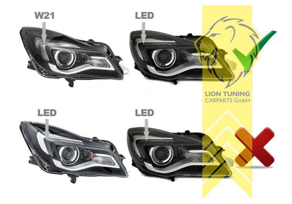 LT Set LED DRL Lightbar Halo Headlights Vauxhall Opel Insignia A G09 13-17 LHD