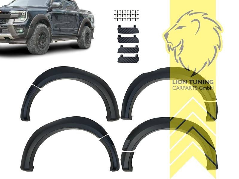 LT ABS Black Wheel Arch Extensions fender flares Ford Ranger T9 IV 22-25