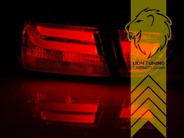 LT Pair LED Lightbar DRL Rear Lights Tail Lamps BMW E90 sedan red white LHD