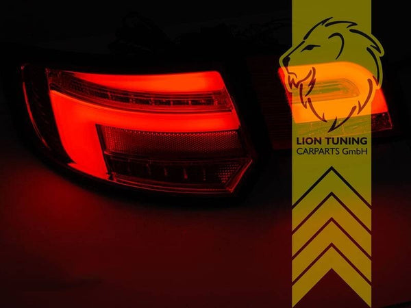 LT Pair LED Lightbar Rear Lights Audi A3 8PA Sportback 04-08 Black Smoke LHD