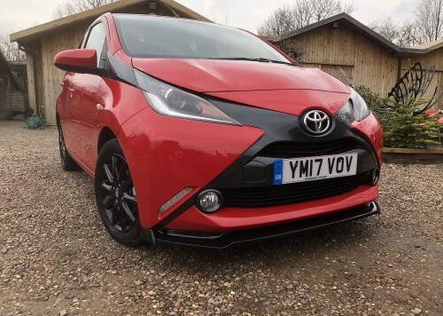 DS Toyota Aygo2  Mk2 Front Bumper Lower Splitter Spoiler Valance Gloss Black