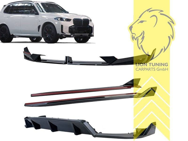 LT Body Kit BMW X5 G05 for M-package black glossy splitter diffusor side skirts
