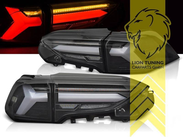 LT Pair LED REAR LIGHTS Tail Lamps Lightbar DRL Toyota RAV4 A5 H5 18+ black LHD