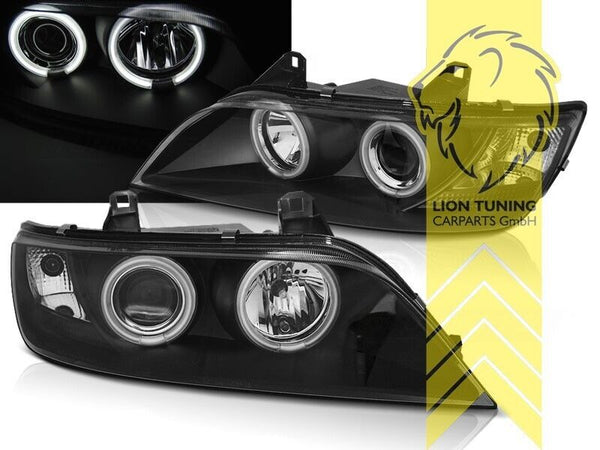 LT LED DRL Halo CCFL Headlights BMW Z3 Roadster Coupe Black H1 95-03 LHD