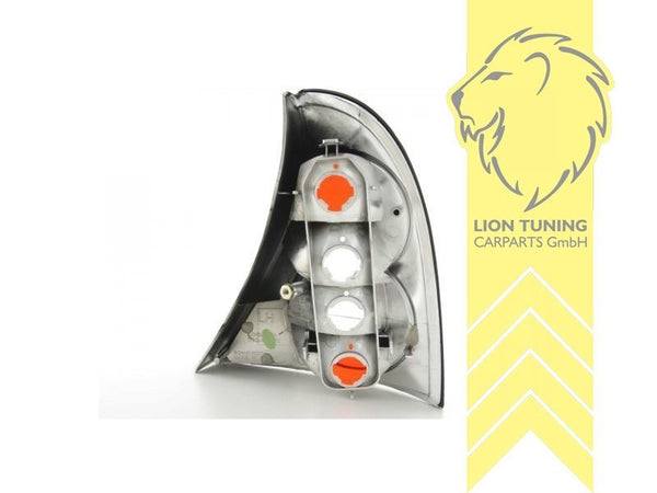 LT Pair Halogen Rear Lights Tail Lamps Renault Clio B 98-01 BB CB LB black LHD