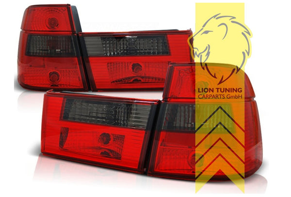 LT LED DRL Lightbar Rear lights Tail Lamps BMW E34 Touring red black smoke LHD