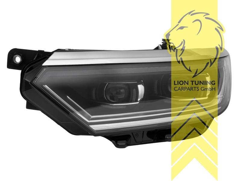 LT Pair Aftermarket LED DRL Lightbar Headlights VW Passat 3G B8 14-19 black LHD
