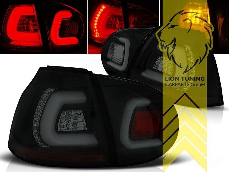 LT Pair VW GOLF V 5 MK5 03-09 LED Lightbar Rear Tail Lamps Lights Smoke GTi LHD