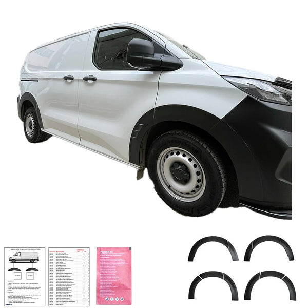 OW Fender Flares Wide Arch Kit FORD Transit Custom Mk2 2023+ ABE TUV Black ABS