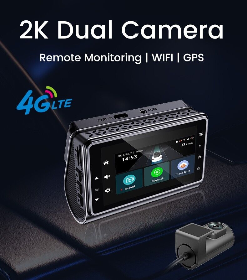 P85 DVR 2K Front & 1080P Rear Camera / 3" Screen / Dash Dual Recorder / Wifi / GPS / App Dash Dual Recorder