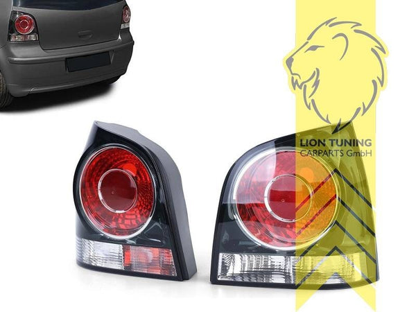 LT Pair Halogen Rear Lights VW Polo 9N3 9N 05-09 red & black LHD