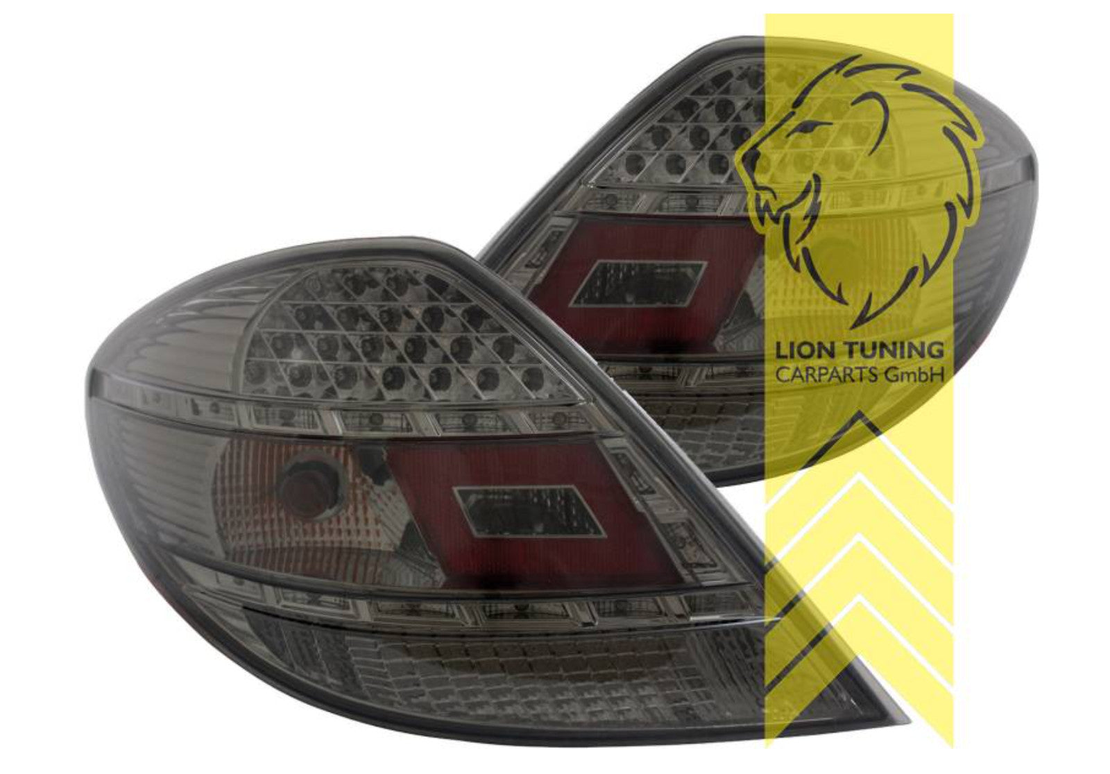 UK LT Pair LED Lightbar DRL Rear Tail Lights Mercedes SLK R171 04-11 black LHD