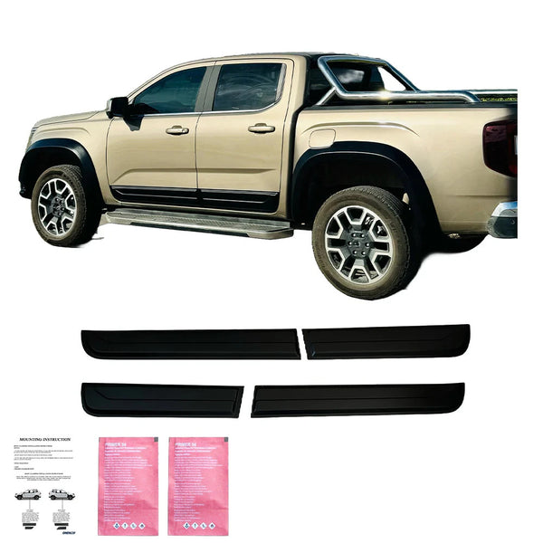 OW Body Cladding Styling Panels VW Amarok MK2 2022+ 4 Pcs ABS Black