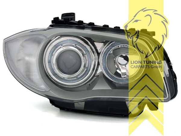 UK LT LED DRL Halo Eye headlights BMW E81 E82 Coupe E87 E88 Cabrio chrome LHD
