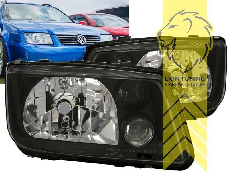 LT Pair LED DRL Halo Headlights VW Bora Limousine Variant black OEM Look NSW LHD