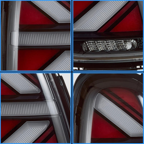 UK RHD VLAND BMW Mini R56 R57 R58 R59 07-15 LED Lightbar Rear Lights WELCOME SEQ