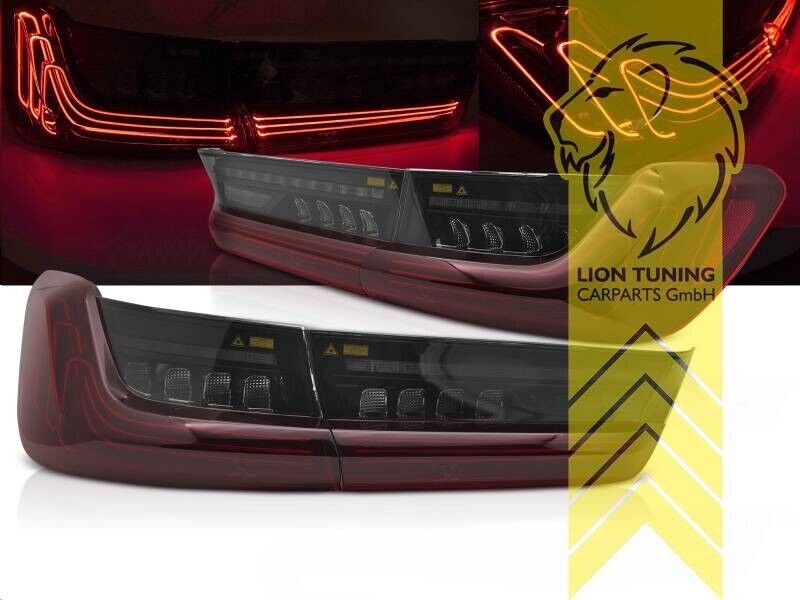 LT LED DRL Laser Line Lightbar Rear Tail Lights BMW G20 sedan red black LHD