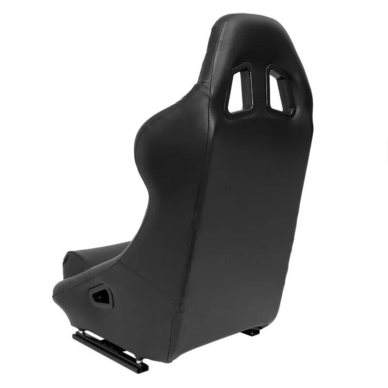 LJ-A Driving Game Racing Sim Simulator Frame & Universal Fixed Back Motorsport Bucket Seat for Wheel Pedals Xbox PS PC