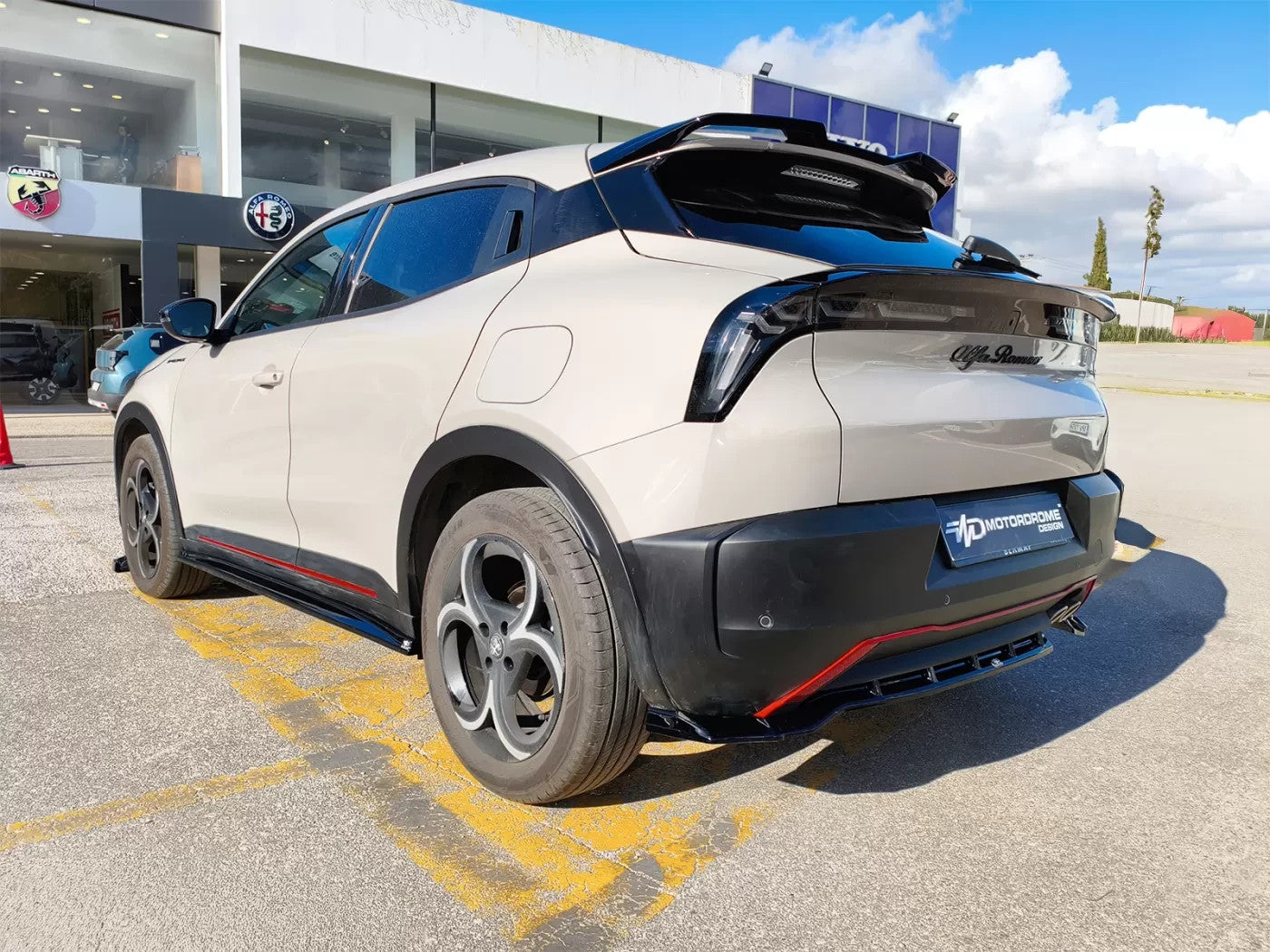 Motordrome Roof Spoiler Rear Wing Alfa Romeo Junior 24+ Gloss Black Finish